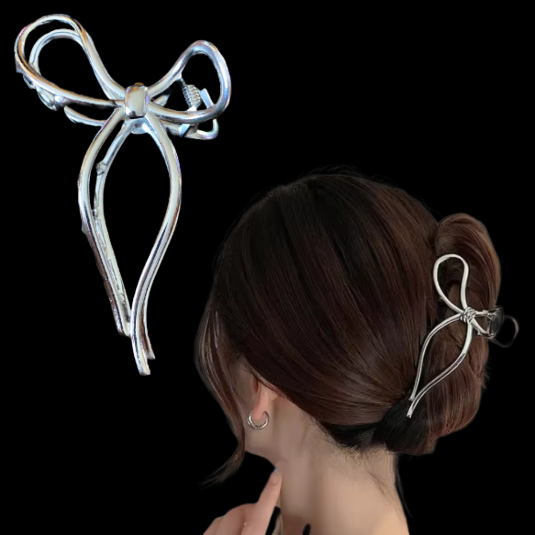 Metal bow hair clip claw