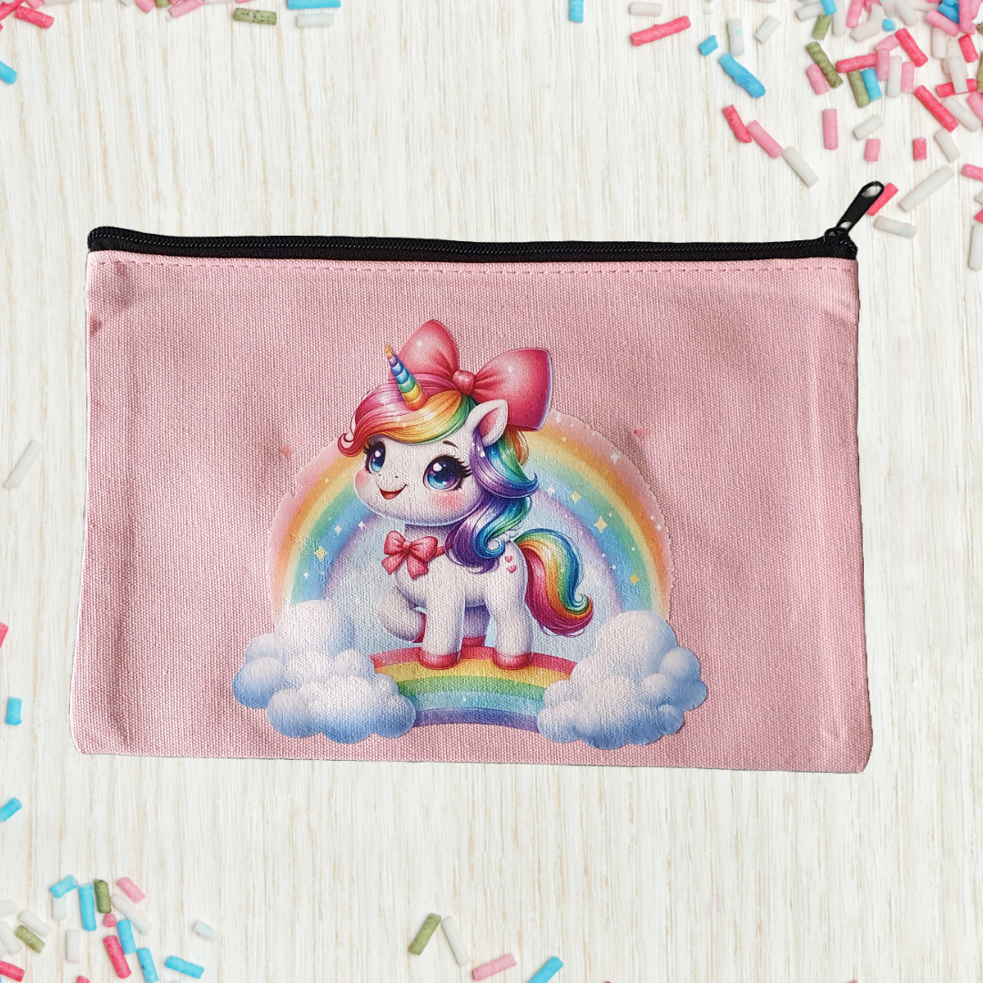 Rainbow Unicorn Pink Zip Cases