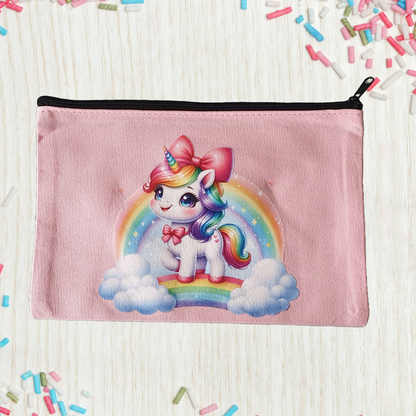 Rainbow Unicorn Pink Zip Cases