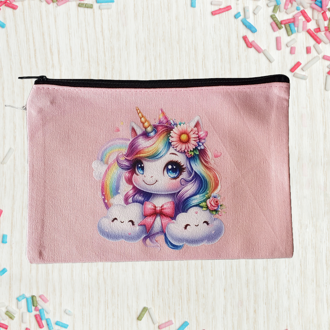 Rainbow Unicorn Pink Zip Cases