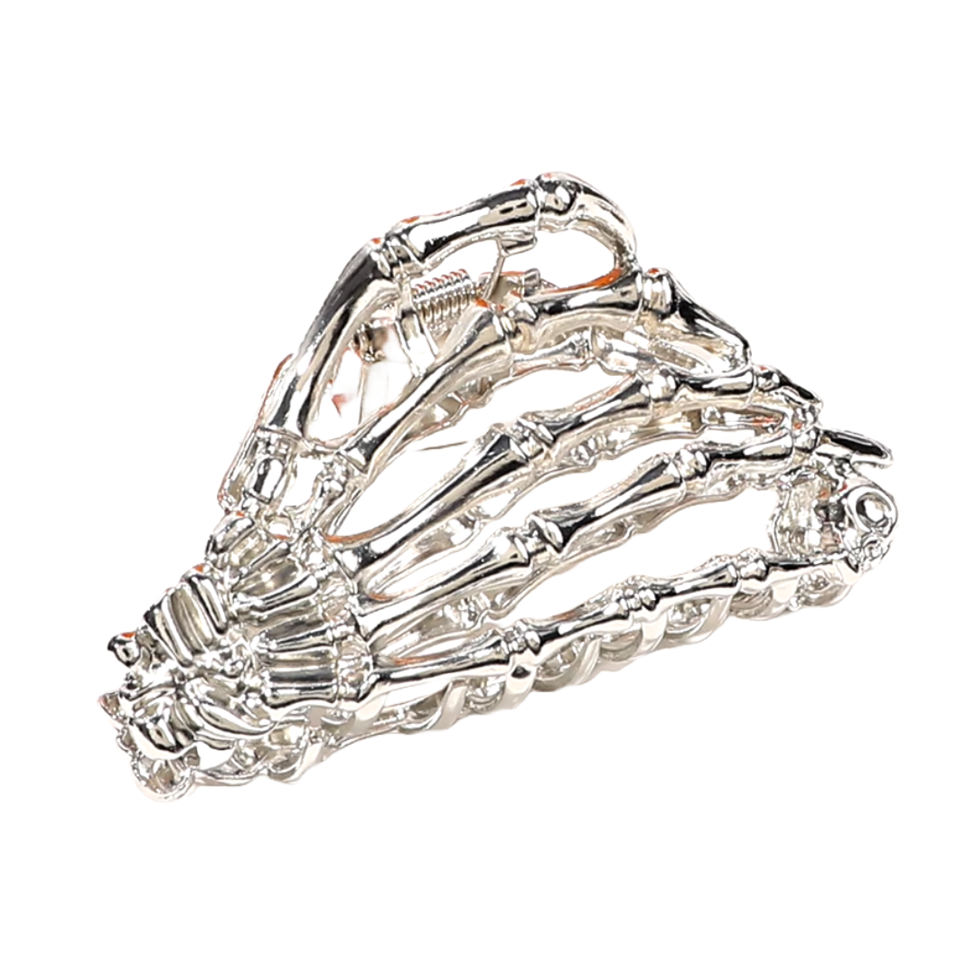 Skeleton hand metal hair clip claw