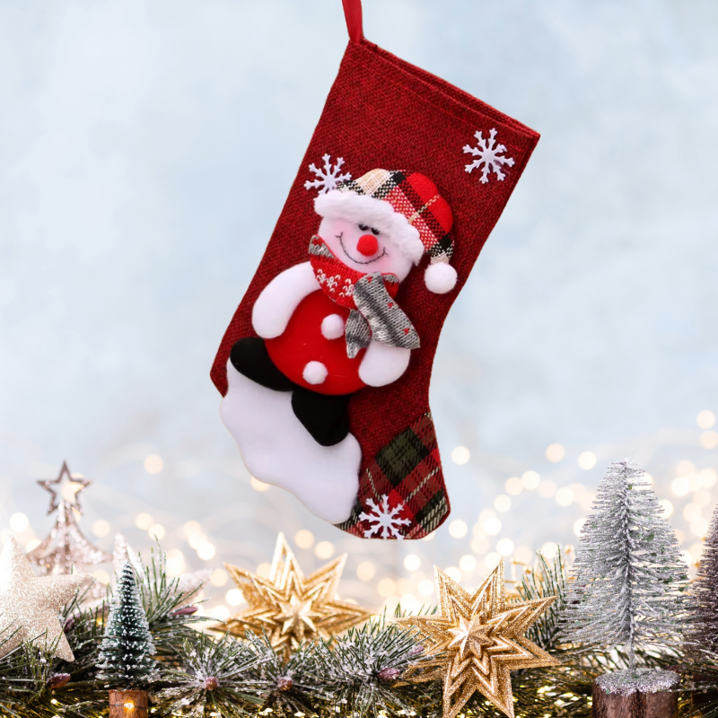 Christmas red plush Santa Father Christmas Reindeer Snowman Polar Bear stocking