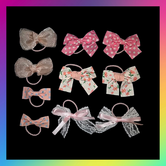 Pretty Pigtail bow bobble set