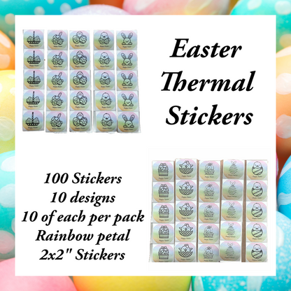 Easter rainbow bunny egg chick basket hunt party stickers