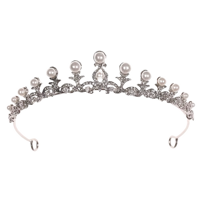 Pearl and crystal tiara headband hair piece