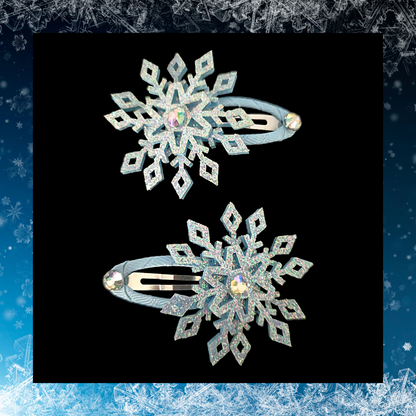 Snowflake Snap Clips For Festive Seasonal Christmas Hair