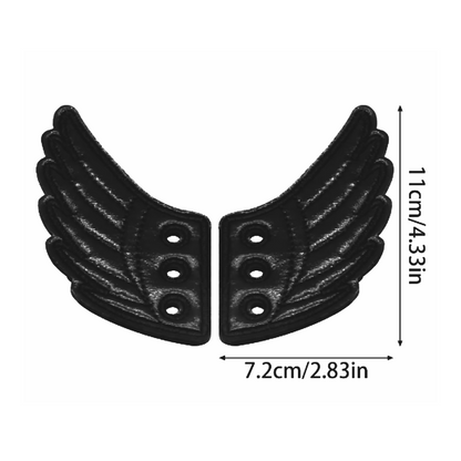 Embroidered Pair Of Angel Wing Shoe Trainer Boot  Skate Charms Accessory