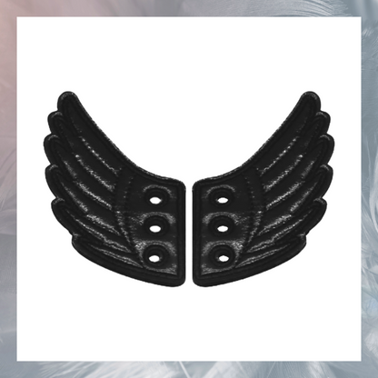 Embroidered Pair Of Angel Wing Shoe Trainer Boot  Skate Charms Accessory