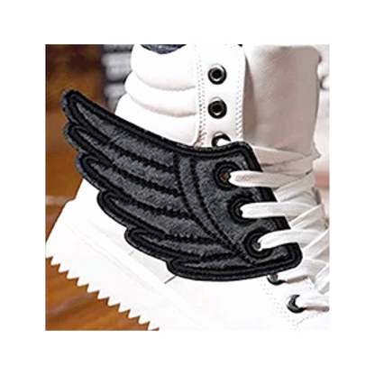 Embroidered Pair Of Angel Wing Shoe Trainer Boot  Skate Charms Accessory