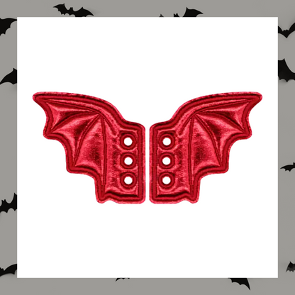 Pair Of Dragon Bat Vampire Wing Shoe Trainer Boot Skate Charms Accessory