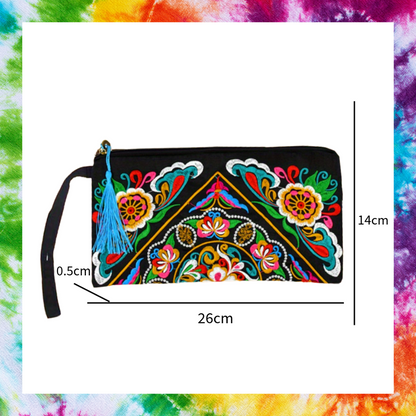 Vintage embroidered boho chic hand bag