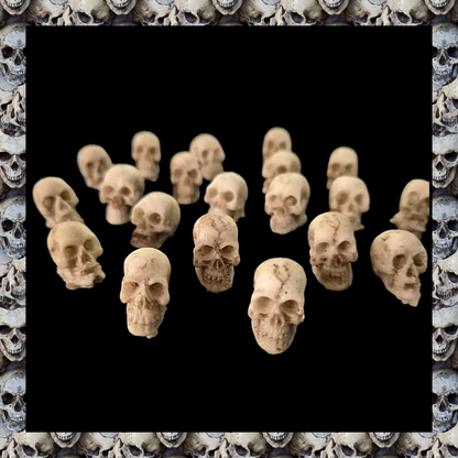 20Pcs Gothic Skull Sculptures Collectable Halloween Decorative Skeleton Model Festival Theme Landscape Garden Potted Plant Décor