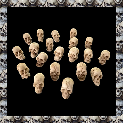 20Pcs Gothic Skull Sculptures Collectable Halloween Decorative Skeleton Model Festival Theme Landscape Garden Potted Plant Décor