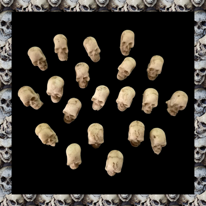 20Pcs Gothic Skull Sculptures Collectable Halloween Decorative Skeleton Model Festival Theme Landscape Garden Potted Plant Décor