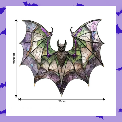 Acrylic stained glass effect gothic bat window wall hanging home décor