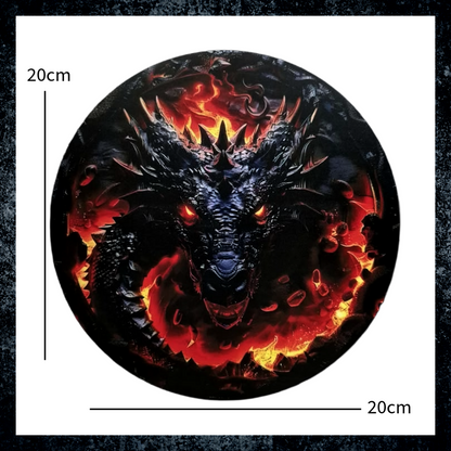 Inferno Dragon fire lava art aluminium wall plaque