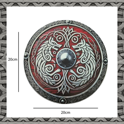 Viking Celtic Wolf Shield Aluminium Metal Sign Wall Plaque