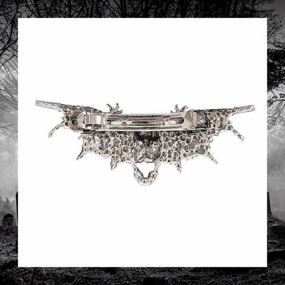 Gothic Horned Demon Skull Wings Hairpin Barrette Hair Clip