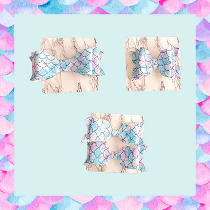 Mermaid scale hair bows hair clips