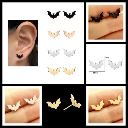 Vampire Bat Earring Studs
