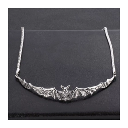 Large bat charm pendant necklace