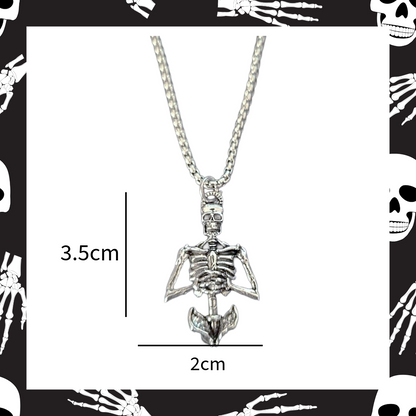 Skeleton Skull Pendant Necklace
