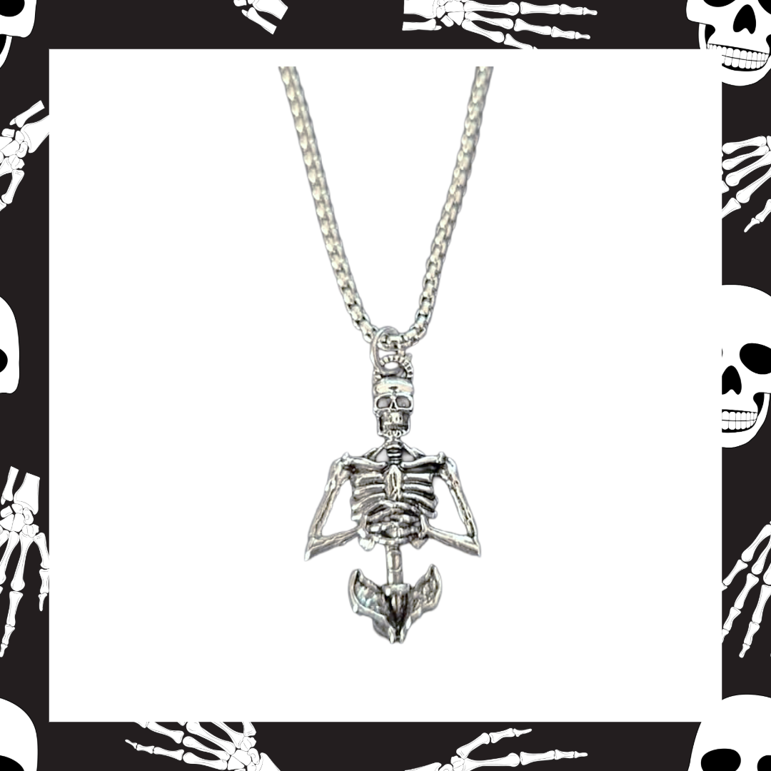 Skeleton Skull Pendant Necklace