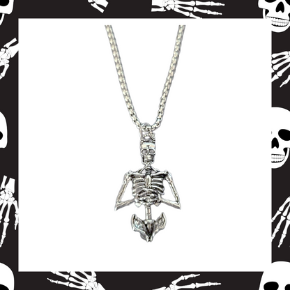 Skeleton Skull Pendant Necklace