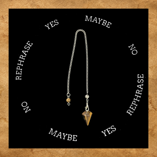 Tigers Eye Natural Gemstone Pendulum For Dowsing Divination Balance And Healing