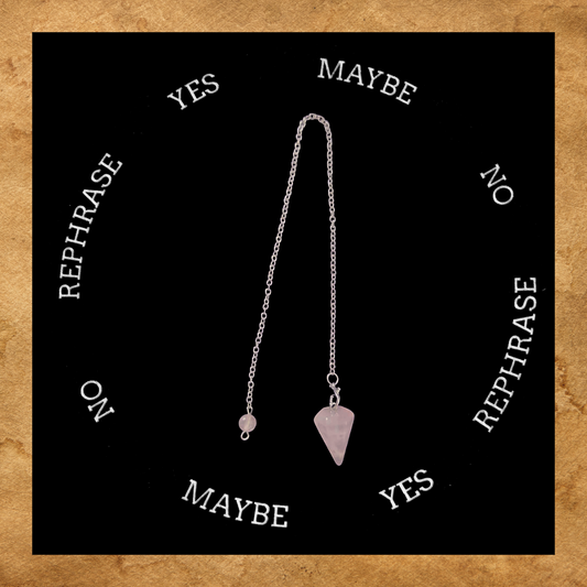 Rose Quartz Natural Gemstone Pendulum For Dowsing Divination Balance And Healing