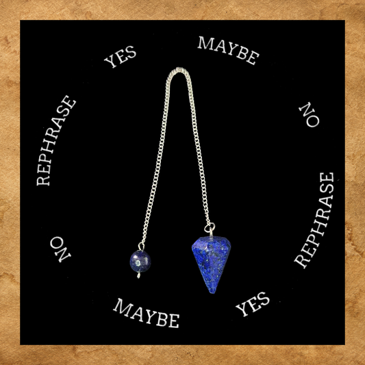 Lapis Lazuli Natural Gemstone Pendulum For Dowsing Divination Balance And Healing