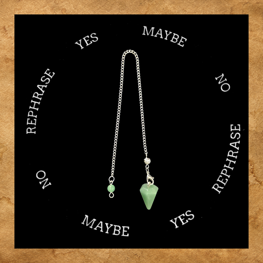 Green Aventurine Natural Gemstone Pendulum For Dowsing Divination Balance And Healing