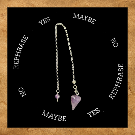 Amethyst Natural Gemstone Pendulum For Dowsing Divination Balance And Healing