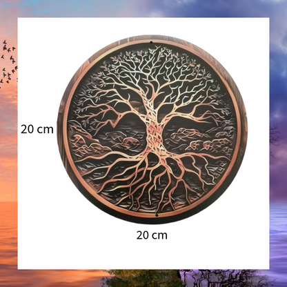 Tree of life aluminium plaque wall art