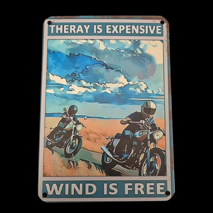 Motorcycle Themed Metal Wall Art Sign Plaque - Biker Retro Garage Man Cave Home And Garden Decor