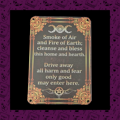 Magic Witchcraft Witches Blessing Aluminium Metal Plaque Sign