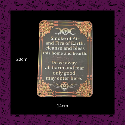 Magic Witchcraft Witches Blessing Aluminium Metal Plaque Sign
