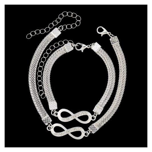 Infinity bracelet set of two