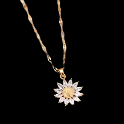 Elegant Sunflower Necklace