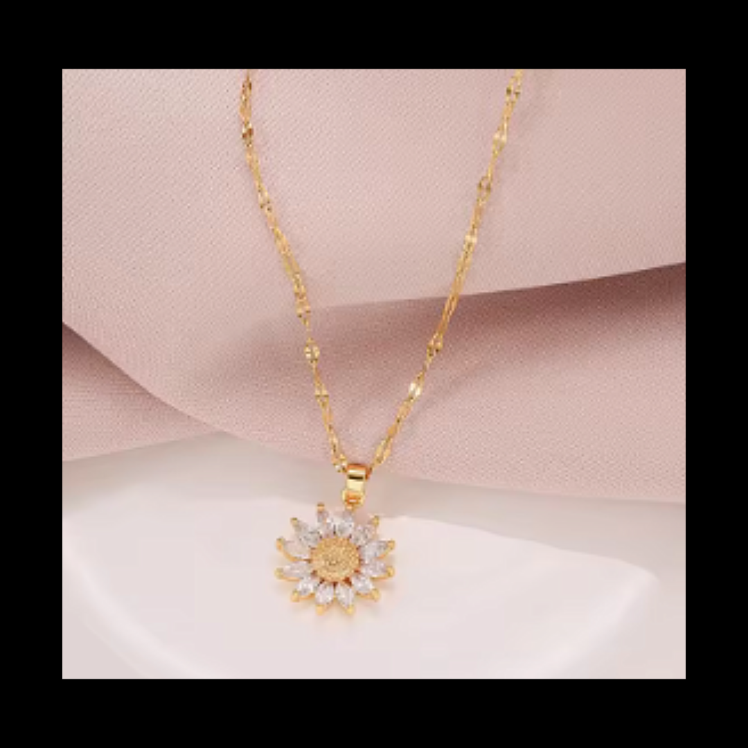 Elegant Sunflower Necklace