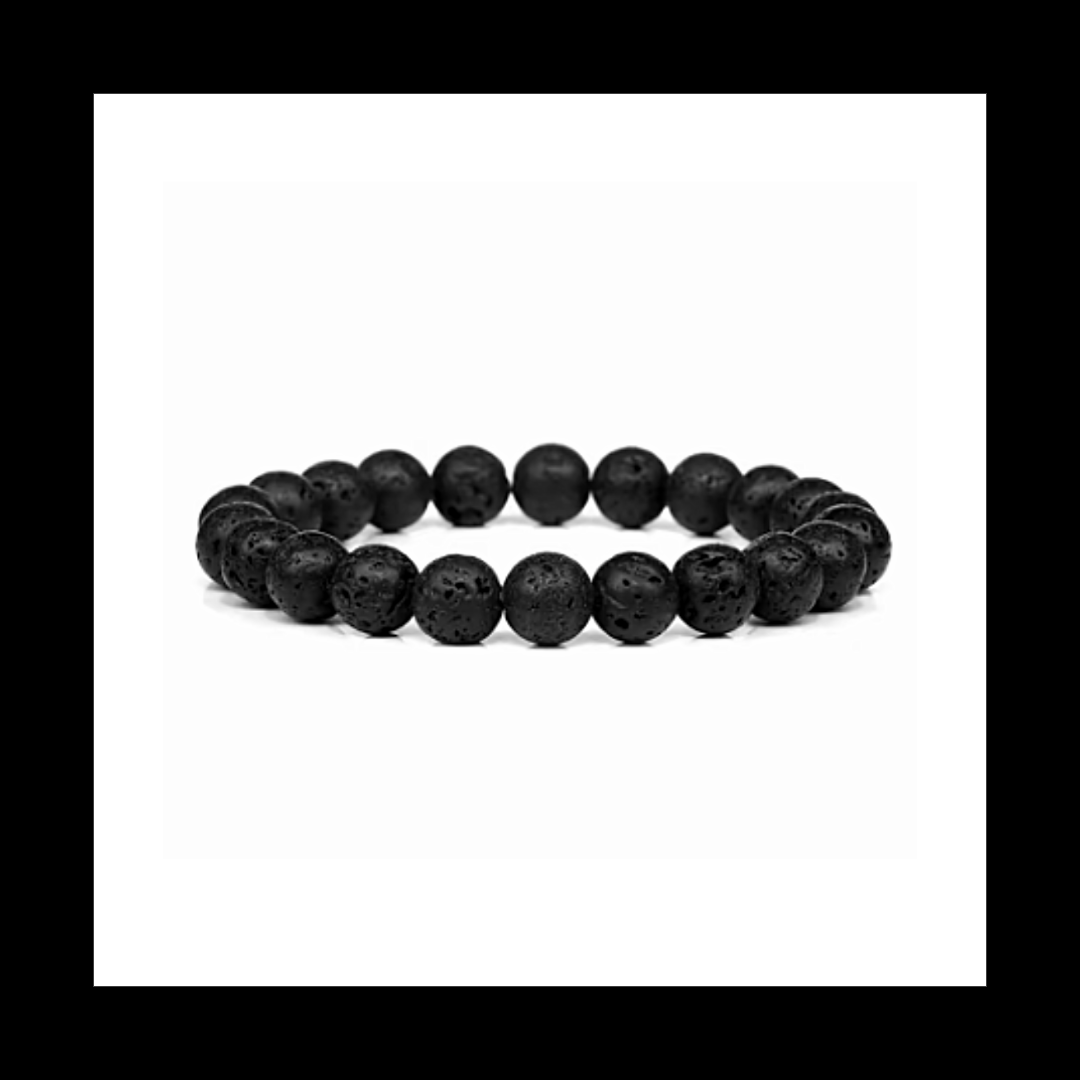 Black lava bead bracelet