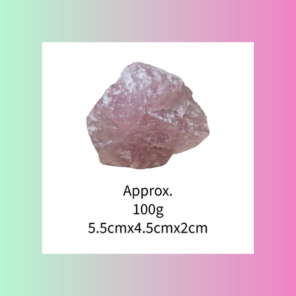 Raw Rose Quartz Crystal Gemstone Chunk 100g