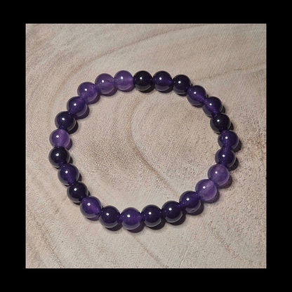 Amethyst gemstone bead bracelet