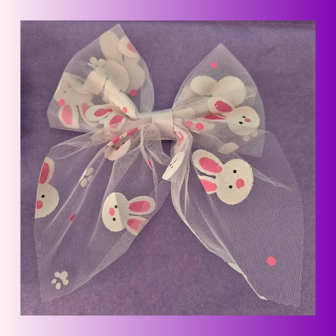 Easter Hair Bow Clip Trio