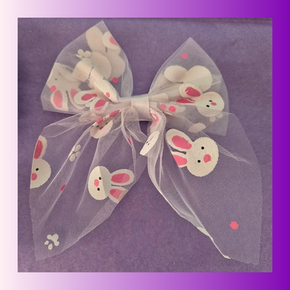 Easter Hair Bow Clip Trio