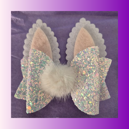 Easter Hair Bow Clip Trio