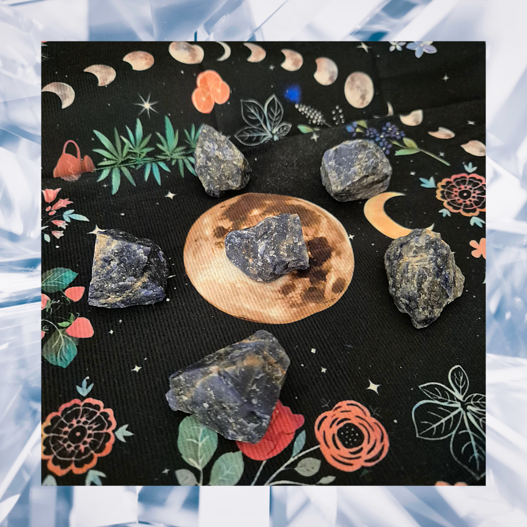 Sodalite raw gemstone chunks