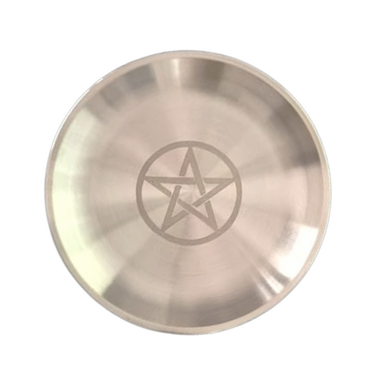 Metal Pentagram Altar Tray Plate – Ritual, Meditation & Home Décor