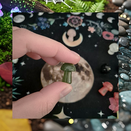 Gemstone Crystal Mushroom Carvings