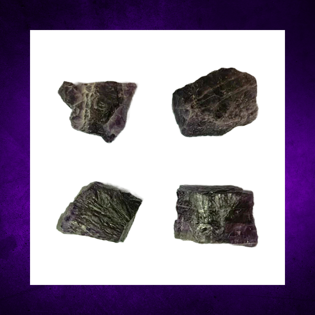 Midnight Purple Fluorite Raw Crystal Chunks